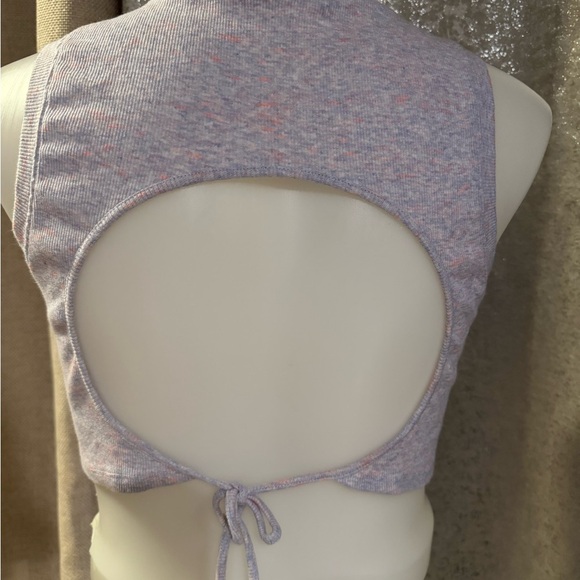 Wild Fable Gray Fitted Crop Tank Top - Picture 2 of 3